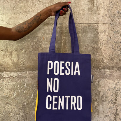 SACOLA LONA - POESIA NO CENTRO - ROXA