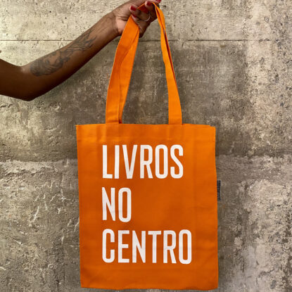 SACOLA LONA - LIVROS NO CENTRO - LARANJA